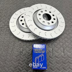 Audi S3 8V J Hook Rear Brake Discs Pair with EBC Yellowstuff Pads