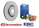 Brembo Rear Brake Discs Pair & EBC Yellowstuff Pads for Ford Fiesta MK6 ST150