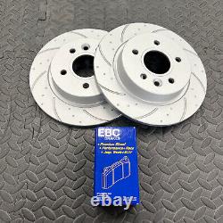 Ford Focus MK2 ST 225 Dimpled Grooved Rear Brake Discs EBC Yellowstuff Pads