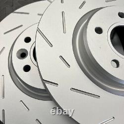 Ford Focus MK2 ST 225 Slotted Front Brake Discs EBC Yellowstuff Pads