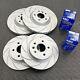 Ford Focus MK3 ST 250 Grooved Front Rear Brake Discs + EBC Yellowstuff Pads