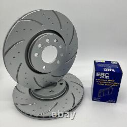 Ford Focus MK3 ST Diesel Dimpled Grooved Front Brake Discs EBC Yellowstuff Pads