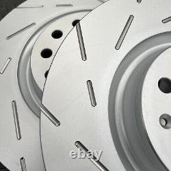 Volkswagen VW Golf MK7 R Slotted Front Brake Discs with EBC Yellowstuff Pads